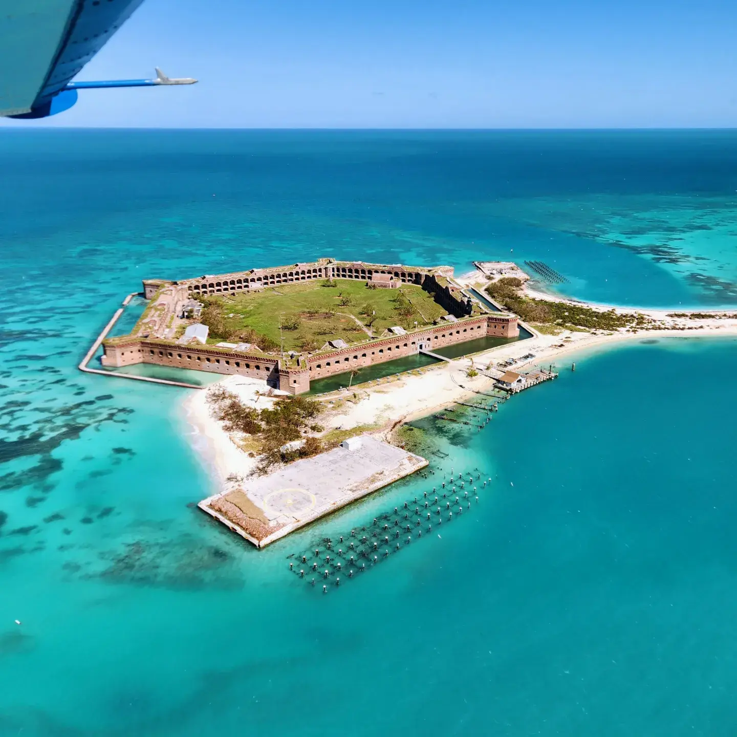 Aerial view of Miami islands and beaches